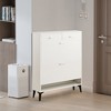 TIRAMISUBEST Large size Shoe Cabinet - White Mobile File Cabinet - 3 of 4
