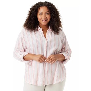 Gloria Vanderbilt Womens Amanda striped Button Up Shirt - 1 of 1