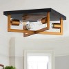Dewdrop Matte Black and Brushed Gold Metal Frame Cage Flush Mount Ceiling Light - 3 of 4