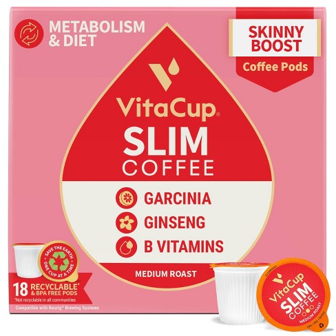 VitaCup Slim Diet & Metabolism Medium Roast Coffee - Single Serve Pods - 18ct - image 1 of 4