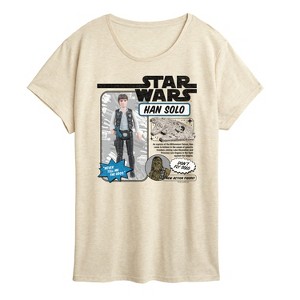 Women's - Star Wars - Han Solo Action Figure Short Sleeve Graphic T-Shirt - 1 of 4