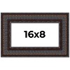 PosterPalooza | Panoramic 3.5" Wide Ornate Brown Frame - UV Acrylic, Foam Board Backing, Hanging Hardware - 2 of 4