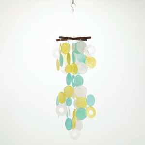 Woodstock Windchimes Moonlit Bay Capiz Chime, Wind Chimes For Outside, Wind Chimes For Garden, Patio, and Outdoor Decor, 27"L - 1 of 4