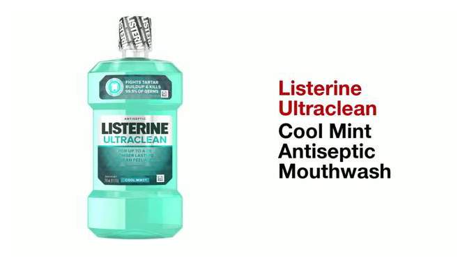 Listerine Ultraclean Tartar Control Antiseptic Mouthwash Cool Mint - 500ml, 2 of 11, play video