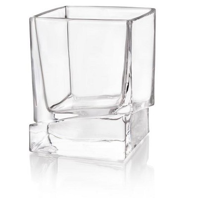 JoyJolt Carre Translucent Shatter Resistant Whiskey Glass Set of 4
