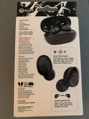 Wicked Audio Auriculares Bluetooth inalámbricos Mojo 300 True | Batería de  larga duración | Aplicación móvil | Modos de ecualización personalizados 