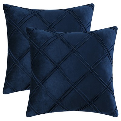Unique Bargains Luxury Sofa Decorative Solid Diamond Pinch Pleated Throw Pillow Covers 2 Pcs