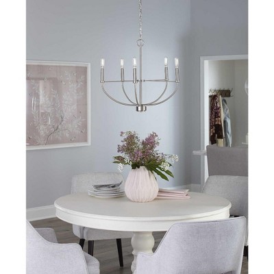 Leyden Matte Black 5-Light Farmhouse Chandelier