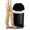 LunaLulinlk 50L Semi Round Plastic Step Trash Can - 3 of 4