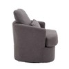 TiramisuBest Gray Swivel Barrel Chair - Comfy Round Accent Chair for Living Room, Nursery, Hotel, Bedroom, Office & Lounge - 4 of 4