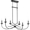 Quoizel Lighting Calligraphy 6 - Light Island Pendant Light in  Old Black - 2 of 3