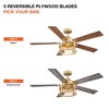 Parrot Uncle 52" Industrial Indoors Mesh Metal Reversible Blades Ceiling Fan - 4 of 4