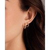 14K-18K Yellow Gold Plated Sterling Silver Posts Three Pairs Small Hoop Earrings for Women - Statement Gold Hoop Earrings Set - 2 of 4