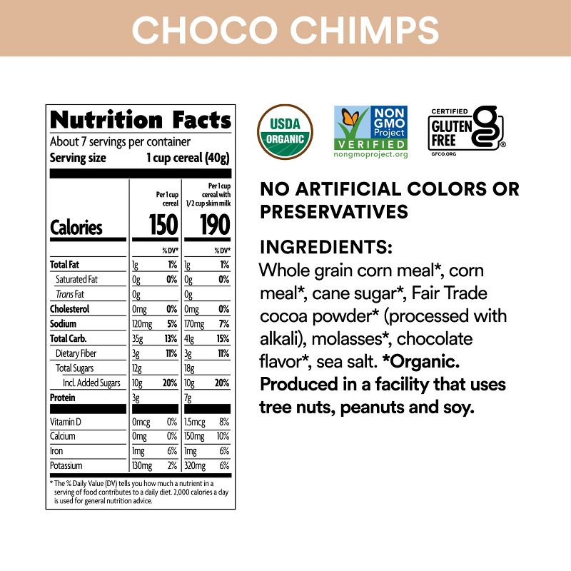 Nature's Path EnviroKidz Choco Chimps Breakfast Cereal - 10oz, 4 of 9
