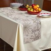 Unique Bargains Christmas Table Runner Alphabet Snowflake Linen Gray Yellow White 72"x13" 1 Pc - 2 of 4