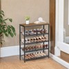 Shoe Rack, 5-Tier Shoe Storage Organizer with 4 Metal Mesh Shelves for 16-20 Pairs and Large Surface for Bags, for Entryway, decorative shoe rack - 4 of 4