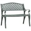 vidaXL Patio Bench 40.2" Cast Aluminum Green - 2 of 4