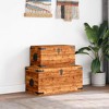 Storage Box Rough Mango Wood Multiple Sizes Included SturdyvidaXL - 4 of 4