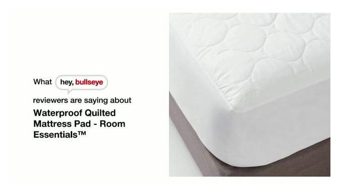 Waterproof Quilted Mattress Pad - Room Essentials™, 2 of 4, play video