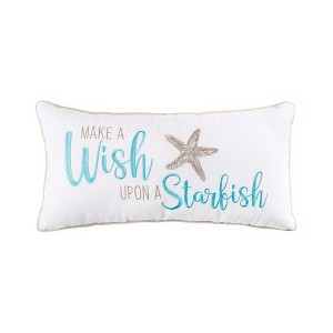 C&F Home 12" x 24" Wish Upon A Starfish Embroidered Accent Pillow - 1 of 4