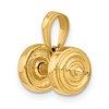 Black Bow Jewelry 14k Yellow Gold 3D Dumbbell Pendant - 3 of 4