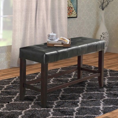 NicBex Upholstered Bench,Faux Leather Dining Bench,Modern Ottoman with Tufted Design for Living Room,Entryway,Kitchen