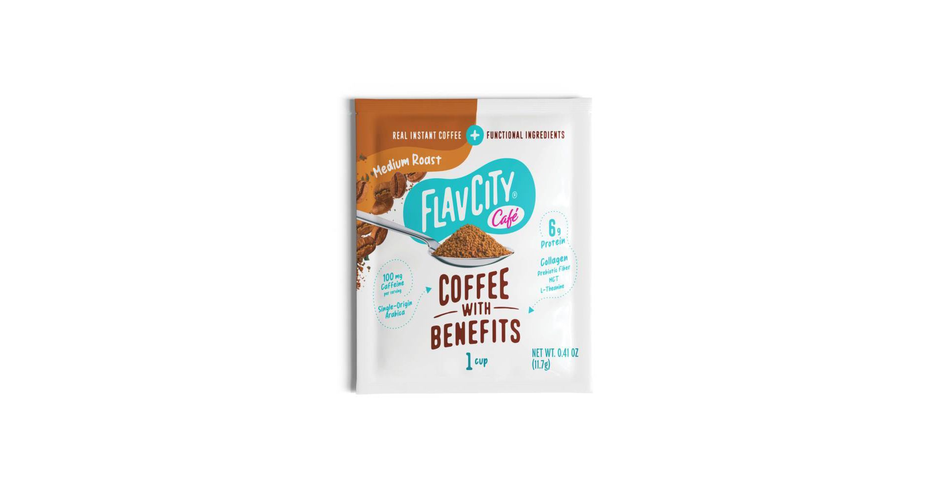 FlavCity Cafe Medium Roast Single Serve Instant Coffee - 0.41oz