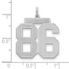 Black Bow Jewelry Sterling Silver, Jersey Collection, Large Number 86 Pendant - 2 of 4