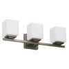 Yosemite Home Decor Jordan 3-Light Vanity Light in Satin Nickel Finish with Frosted White Glass Shades - 2 of 4
