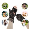 Unique Bargains Women's Half Finger Lace Floral Sunblock Fingerless Gloves 1 Pair - 4 of 4