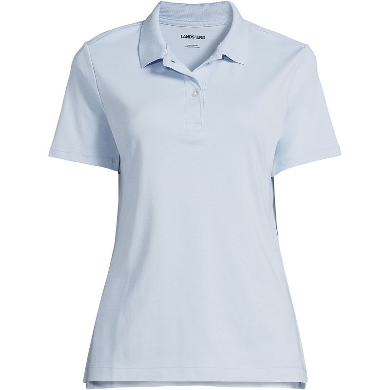 Lands' End School Uniform Women's Short Sleeve Feminine Fit Interlock Polo Shirt, 1 of 5