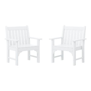 WestinTrends Outdoor Patio HDPE Adirondack Dining Arm Chairs (Set of 2) - 1 of 4