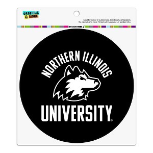 Northern Illinois University Huskies Automotive Car Refrigerator Locker Vinyl Circle Magnet - 1 of 4