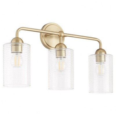 Quorum Lighting Charlotte 3 - Light Vanity in  Aged Brass
