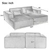 Modern Double Chaise Sectional Sofas with 2 Pillows, Upholstered Chaise Sectional Sofas for Living Room, Apartment or Lounge Area-Maison Boucle - 3 of 4
