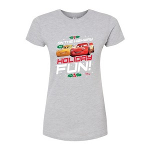 Women's - Disney - On The Highway To Holiday Fun Fitted Graphic T-Shirt - 1 of 3