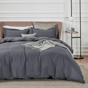 3 pieces Duvet Cover Soft Double Brushed Bedding Set for Kids & Adults Zipper Closure - 1 of 4