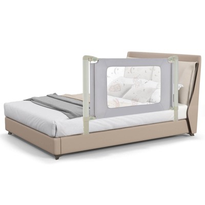 Infans 59" Bed Rail for Toddlers Infants Foldable Safety Bed Guardrail with Double Lock