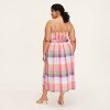 Women's Plaid Tie-Waist Midi Dress -  kate spade new york x Target Red/Pink/Green/Blue - 2 of 4