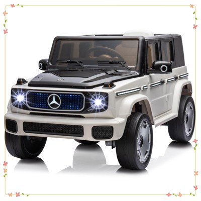 12V Kids Ride On Car, Licensed Mercedes-Benz EQG Electric Car Battery Powered w/Parent Remote Control