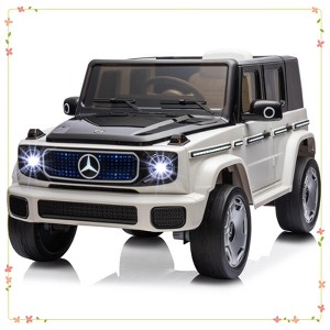 12V Kids Ride On Car, Licensed Mercedes-Benz EQG Electric Car Battery Powered w/Parent Remote Control - 1 of 4