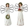 Christmas Resin Angel Display Frosted Figures – Set of Six by Melrose - 2 of 3
