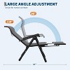 Folding Rattan Chaise Lounge Chair – Portable Outdoor Recliner with Adjustable Foot Rest & Backrest, Weather-Resistant Ideal for Patio Garden Beach - 3 of 4