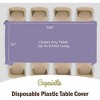 Crown Display 54 in. x 108 in. Plastic Tablecloth - 12 Pack - 4 of 4