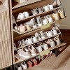 Acekool Fluted Shoe Cabinet, Wave Pattern 2 Flip Drawer Slim Organizer with Gold Handles, Entryway Storage Rack - 4 of 4