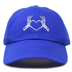 Dalix Heart of Bones Embroidered Cotton Dad Hat Adjustable Baseball Cap Womens - 1 of 4