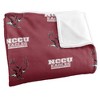 North Carolina Central University Logo Pattern Silky 50x60 Blanket, 1 Sided - 3 of 4