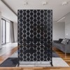 DSVIMOY Outdoor & Indoor Privacy Screen, Freestanding Decorative Privacy Screen for Deck Balcony Patio, Black, 48"*76"*16" - 2 of 4