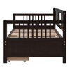 NicBex Twin Size Daybed,Wood Sofa Bed Frame with 2 Drawers for Bedroom,Living Room,Apartment - 4 of 4