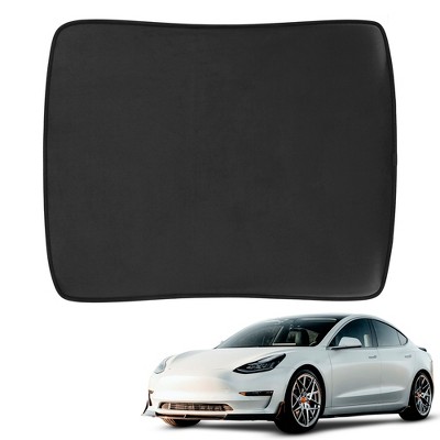 X AUTOHAUX Sunroof Panoramic Window for Tesla Model Y Polyester Automotive Sunshades Black 1 Pc